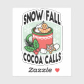 Warm Up Met Sneeuw Herfst Cacao Oproepen - Winter Sticker (Vel)