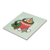 Warm Up Met Sneeuw Herfst Cacao Oproepen - Winter Tegeltje (Zijkant)