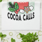 Warm Up Met Sneeuw Herfst Cacao Oproepen - Winter  Theedoek (Gevouwen)