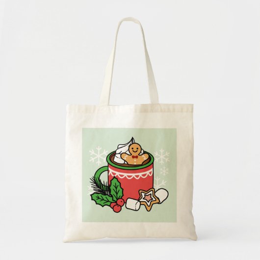 Warm Up Met Sneeuw Herfst Cacao Oproepen - Winter Tote Bag (Voorkant)