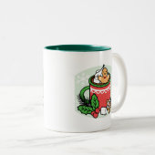 Warm Up Met Sneeuw Herfst Cacao Oproepen - Winter  Tweekleurige Koffiemok (Voorkant rechts)