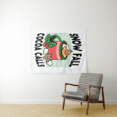 Warm Up Met Sneeuw Herfst Cacao Oproepen - Winter Wandkleed (In Situ (horizontaal))