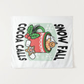 Warm Up Met Sneeuw Herfst Cacao Oproepen - Winter Wandkleed (Voorkant (horizontaal))