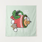 Warm Up Met Sneeuw Herfst Cacao Oproepen - Winter Wandkleed (Voorkant (horizontaal))