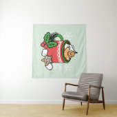 Warm Up Met Sneeuw Herfst Cacao Oproepen - Winter Wandkleed (In Situ (horizontaal))