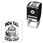 Warm Up Met Sneeuw Herfst Cacao Oproepen - Winter  Zelfinktende Stempel (In situ)
