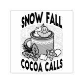 Warm Up Met Sneeuw Herfst Cacao Oproepen - Winter  Zelfinktende Stempel (Design)
