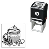 Warm Up Met Sneeuw Herfst Cacao Oproepen - Winter  Zelfinktende Stempel (In situ)