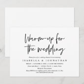 Warm-up voor de bruiloft, repetitief diner kaart (Voorkant / Achterkant)