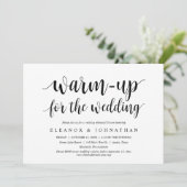 Warm-up voor de bruiloft, repetitieve feest kaart (Staand voorkant)