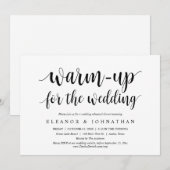 Warm-up voor de bruiloft, repetitieve feest kaart (Voorkant / Achterkant)