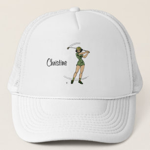 Warm Up voor Golfen Personal Lady Golfer Trucker Pet