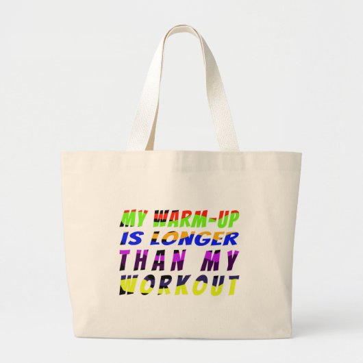 Warm-Up Wins Grote Tote Bag (Voorkant)