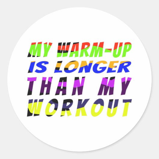 Warm-Up Wins Ronde Sticker (Voorkant)