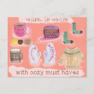 Warm Up Winter - met luie moerasheid Briefkaart