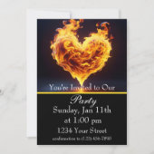 Warm uw avond op: Sizzling Fire Party! Kaart (Voorkant)