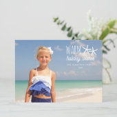 Warm vakantie wensen Kerstmis foto groet Feestdagenkaart (Staand voorkant)