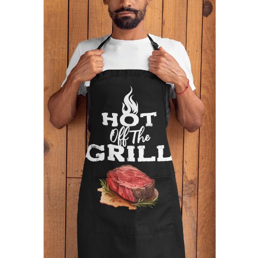 Warm van de grill schort