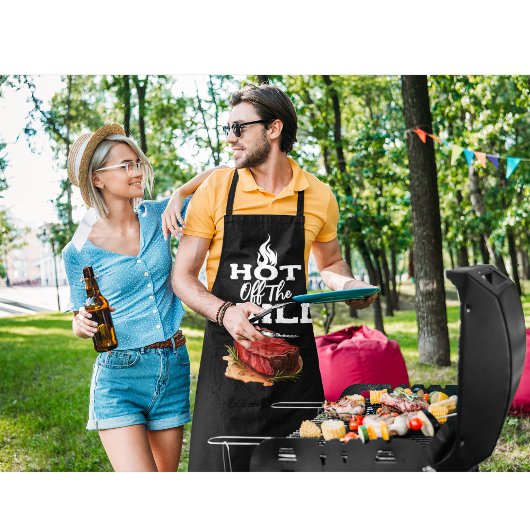 Warm van de grill schort