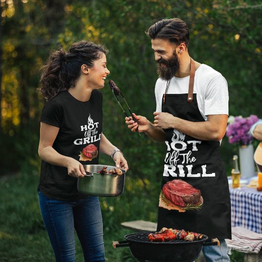 Warm van de grill schort