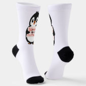 Warm van nature: Schattige Pinguïn met Speelse Tek Sokken (Gebogen)