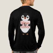 Warm van nature: Schattige pinguïn met speelse tek Tri-Blend Shirt (Achterkant volledig)