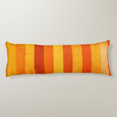 Warm verweerd Sinaasappel rode strepen Monogram Lichaamskussen (Achterkant)