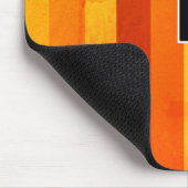 Warm verweerd Sinaasappel rode strepen Monogram Muismat (Hoek)