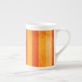 Warm verweerd Sinaasappel rode strepen Monogram Porselein Kop (Rechts)