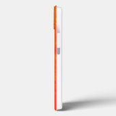 Warm Verweerde Oranje Rode Strepen Monogram Case-Mate iPhone Case (Achterkant / Links)