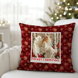 Warm Victoriaans engel Kerstcadeau kussen