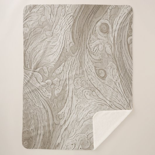 Warm vintage oude hout geïnspireerde deken (Voorkant)