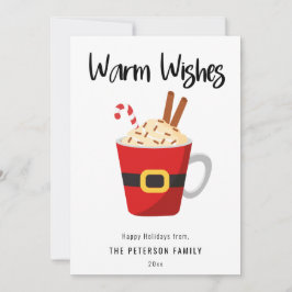 Warm Wasting met kerst Caca Mok Vat Holiday Card Feestdagenkaart