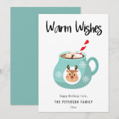 Warm Wasting met kerst Caca Mok Vat Holiday Card Feestdagenkaart (Voorkant / Achterkant)