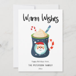 Warm Wasting met kerst Caca Mok Vat Holiday Card Feestdagenkaart