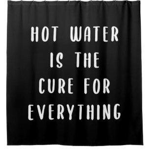 Warm water is de remedie voor alles douchegordijn