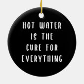 Warm water is de remedie voor alles keramisch ornament (Achterkant)