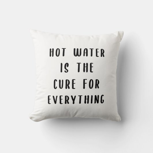 Warm water is de remedie voor alles kussen (Voorkant)