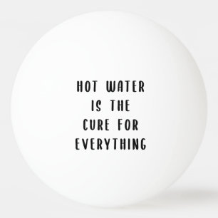Warm water is de remedie voor alles pingpongbal