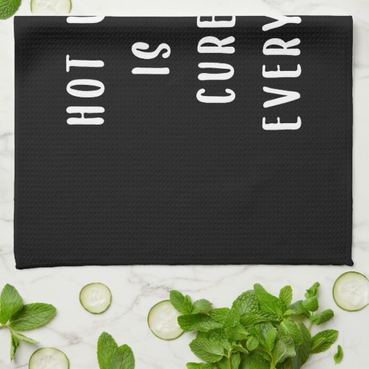 Warm water is de remedie voor alles theedoek (Gevouwen)