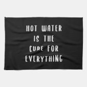 Warm water is de remedie voor alles theedoek (Horizontaal)