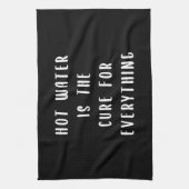 Warm water is de remedie voor alles theedoek (Verticaal)