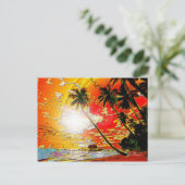 Warm Water Paradise Post Card Briefkaart (Staand voorkant)