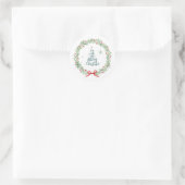 Warm Waterverf Kerst Krans Decorative Sticker (Tas)