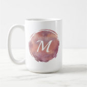 Warm Waterverfkwast Monogram Koffiemok (Links)
