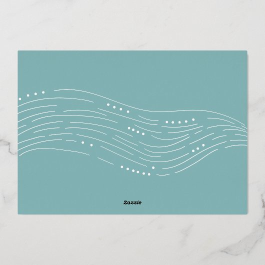 Warm Wave | 3 Foto-collage Folie Feestdagenkaart (Achterkant)