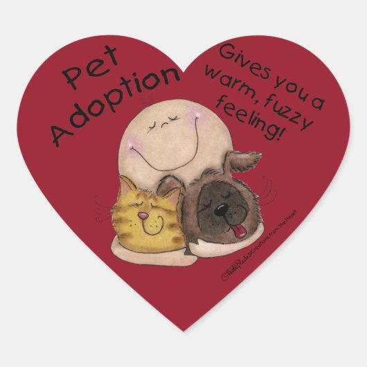 Warm, wazig gevoel! Hart Hart Sticker (Voorkant)