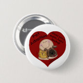 Warm, wazig gevoel! Hart Ronde Button 5,7 Cm (Voorkant /achterkant)