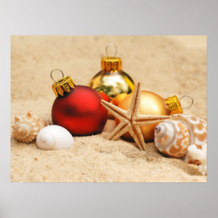 Warm Weather Kerstmis Poster