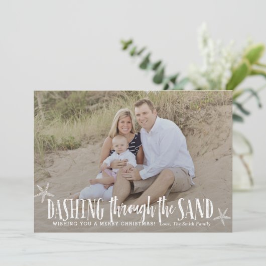 Warm Weer Kerst Kaart Vakantie Kaart (Staand voorkant)